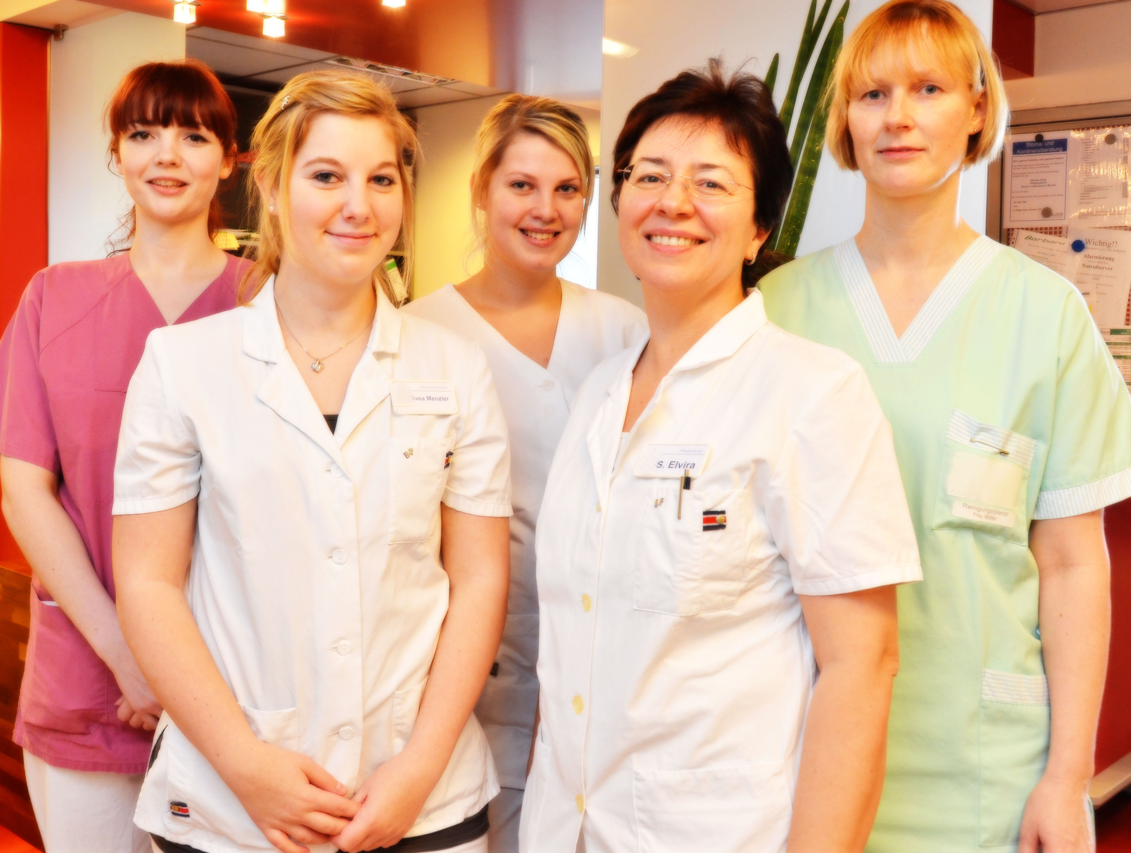 Ein Pflegeteam des Klinikums auf Station